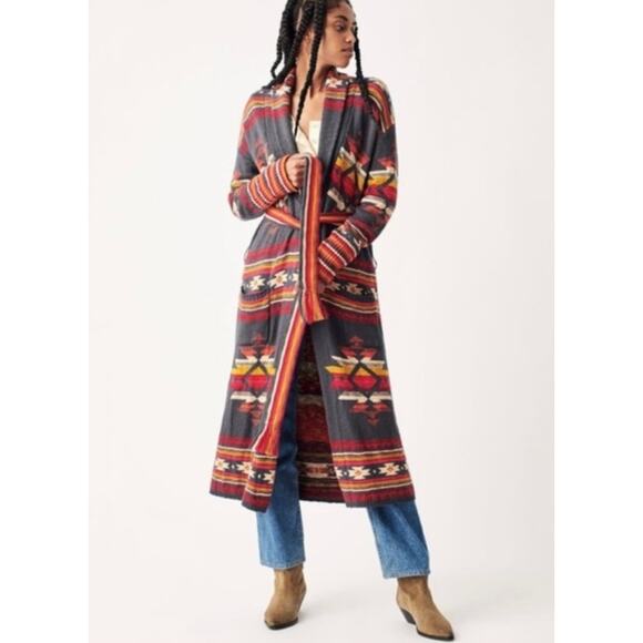 Faherty SPJ X Thunderbird Paloma Duster Bold Thunderbird Organic Cotton XXL New - Picture 1 of 14